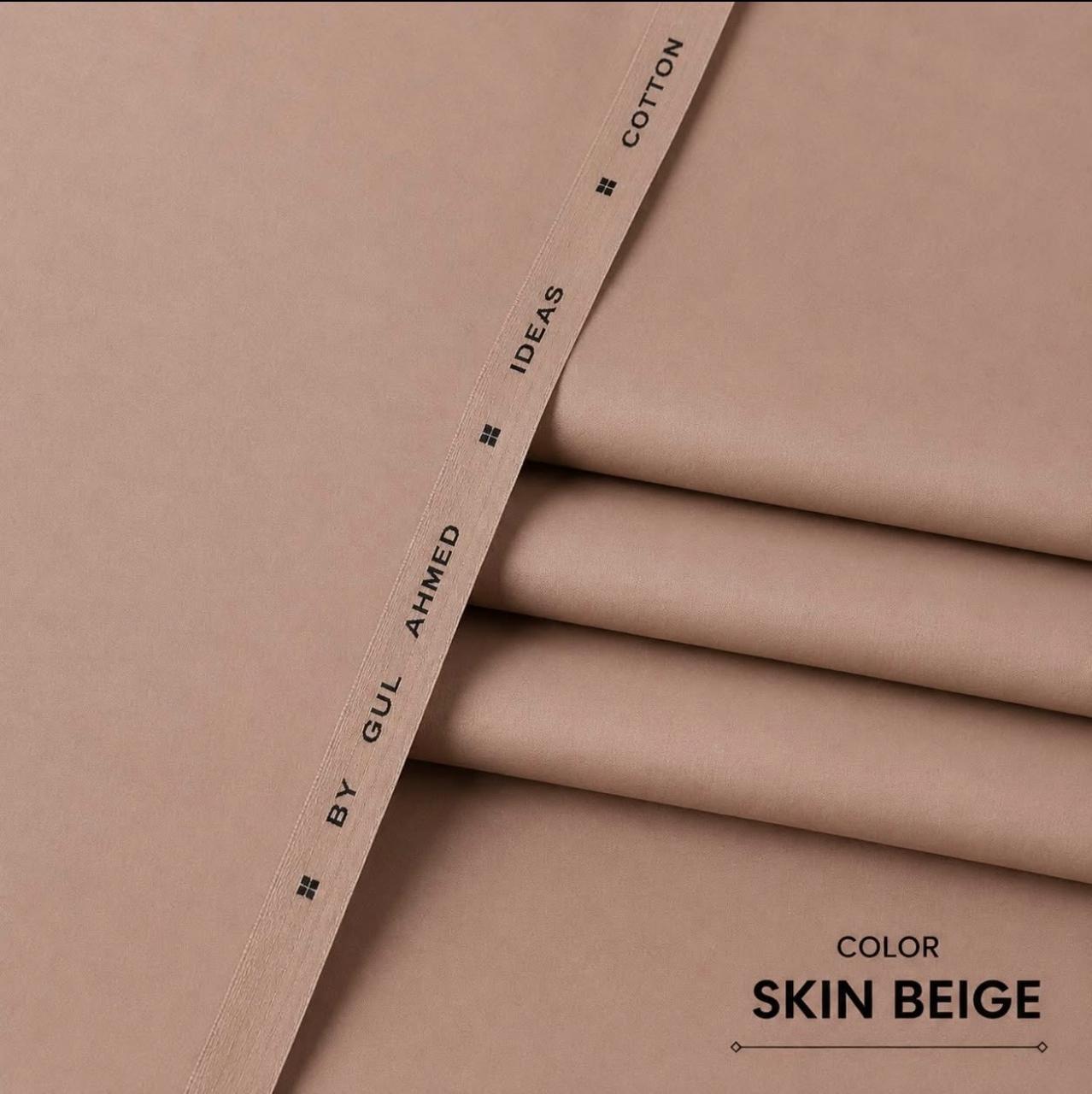 Mahad Fabrics Premium Cotton – Skin Beige | Men's Unstitched Suit